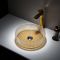 Milano Ballam - Crystal Glass Round Countertop Basin - 353mm (No Tap-Holes) - Choice of Finish