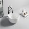 Milano Hemsby - White Modern Round Countertop Basin - 350mm (No Tap-Holes)