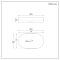 Milano Ealing - White Modern Oval Countertop Basin - 805mm x 390mm (No Tap-Holes)