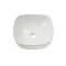 Milano Berkely - White Modern Round Countertop Basin - 400mm (No Tap-Holes)