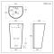 Milano Axton - Modern Freestanding Basin - 535mm x 480mm (1 Tap Hole)