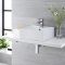 Milano Dalton - White Modern Countertop Basin - Choice of Size and Overflow Ring Finish
