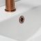 Milano Dalton - White Modern Wall Hung Basin - Choice of Size and Overflow Ring Finish
