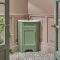 Milano Thornton - 580mm Traditional Cloakroom Corner Vanity Unit with Basin - Choice of Finish and Handles