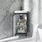Milano Edge - 450mm Modern Cloakroom Corner Vanity Unit with Basin - Choice of Finish and Handles