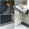 Milano Edge - 450mm Wall Hung Modern Cloakroom Corner Vanity Unit with Basin - Choice of Finish and Handles