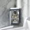 Milano Edge - 450mm Wall Hung Modern Cloakroom Corner Vanity Unit with Basin - Choice of Finish and Handles