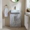 Milano Lurus - 550mm Modern Vanity Unit with Basin - Choice of Finish and Handles
