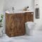 Milano Lurus - 1105mm Modern Vanity and WC Combination Unit with Select Toilet - Choice of Finish, Handles and Left / Right Hand Options
