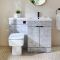 Milano Lurus - 1105mm Modern Vanity and WC Combination Unit with Elswick Toilet - Choice of Finish, Handles and Left / Right Hand Options