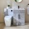 Milano Lurus - 1105mm Modern Vanity and WC Combination Unit with Longton Toilet - Choice of Finish, Handles and Left / Right Hand Options