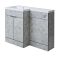 Milano Lurus - 1105mm Modern Vanity and WC Combination Unit (Excluding Pan) - Choice of Finish, Handles and Left / Right Hand Options