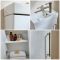 Milano Lurus - 400mm Modern Cloakroom Vanity Unit with Basin - Choice of Finish and Handles