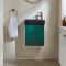 Milano Lurus - 400mm Compact Wall Hung Cloakroom Vanity Unit and Basin - Choice of Finish and Handles
