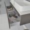 Milano Oxley - Grey and White 1200mm Wall Hung Vanity Unit with Countertop Basins