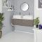 Milano Oxley - Grey and White 1200mm Wall Hung Vanity Unit with Countertop Basins