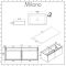 Milano Oxley - Grey and White 1200mm Wall Hung Vanity Unit with Countertop Basins