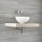Milano Lurus - 600mm Floating Shelf and Irwell Countertop Basin - Oak