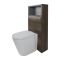Milano Bexley - Dark Oak Modern 800mm Vanity Unit, WC Unit, Rivington Pan, Three Storage Units and Mirror