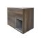Milano Bexley - Dark Oak Modern 800mm Vanity Unit, WC Unit, Rivington Pan, Three Storage Units and Mirror