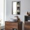 Milano Bexley - Dark Oak Modern Wall Hung Mirror - 700mm x 500mm
