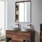 Milano Bexley - Dark Oak Modern Wall Hung Mirror - 1000mm x 750mm