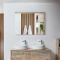 Milano Bexley - Light Oak Modern Wall Hung Mirror - 1000mm x 750mm