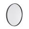 Milano Annalise  - Black Round Wall Hung Mirror - 600mm