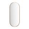 Milano Gianna - Brushed Copper Oval Wall Hung Mirror - 1000mm x 400mm