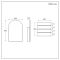 Milano Ava - Modern Arched Mirrored Cabinet - 500mm x 900mm