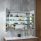 Milano Athos - Modern LED Mirrored Cabinet - 900mm x 750mm