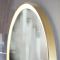 Milano Camila - Brushed Brass Modern Round Anti-Fog LED Mirror - 600mm