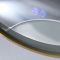 Milano Camila - Brushed Brass Modern Round Anti-Fog LED Mirror - 600mm
