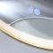 Milano Camila - Brushed Brass Modern Round Anti-Fog LED Mirror - 600mm
