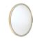 Milano Camila - Brushed Brass Modern Round Anti-Fog LED Mirror - 600mm