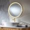 Milano Camila - Brushed Brass Modern Round Anti-Fog LED Mirror - 600mm