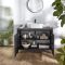Milano Beswick - Black Metal 1200mm Vanity Unit - Choice of Basin and Countertop Finish
