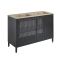 Milano Beswick - Black Metal 1210mm Vanity Unit with Elements Double Basin - Choice of Basin Finish