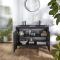 Milano Beswick - Black Metal 1210mm Vanity Unit with Elements Double Basin - Choice of Basin Finish