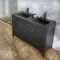 Milano Beswick - Black Metal 1210mm Vanity Unit with Elements Double Basin - Choice of Basin Finish