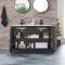 Milano Beswick - Black Metal Vanity Unit with Basin - Choice of Size