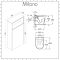 Milano Bexley - Light Oak Modern 800mm Open Shelf Vanity Unit, WC Unit and Back to Wall Pan