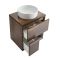 Milano Bexley - 600mm Wall Hung Open Shelf Vanity Unit - Choice of Basin, Finish and LED Light