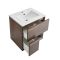 Milano Bexley - 610mm Wall Hung Open Shelf Vanity Unit with Basin - Choice of Finish, Basin and LED Light