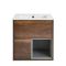Milano Bexley - 610mm Wall Hung Open Shelf Vanity Unit with Basin - Choice of Finish, Basin and LED Light