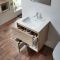 Milano Bexley - 610mm Wall Hung Open Shelf Vanity Unit with Basin - Choice of Finish, Basin and LED Light
