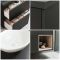 Milano Bexley - 600mm Wall Hung Open Shelf Vanity Unit with Elements Countertop Basin - Choice of Basin, Finish and LED Light