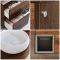 Milano Bexley - 800mm Wall Hung Open Shelf Vanity Unit with Elements Countertop Basin - Choice of Basin, Finish and LED Light
