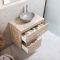 Milano Bexley - 800mm Wall Hung Open Shelf Vanity Unit with Elements Countertop Basin - Choice of Basin, Finish and LED Light