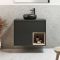 Milano Bexley - 800mm Wall Hung Open Shelf Vanity Unit with Elements Countertop Basin - Choice of Basin, Finish and LED Light